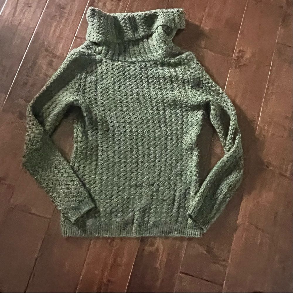 Vintage Banana Republic Olive Green Cowl Neck Sweater Size XS